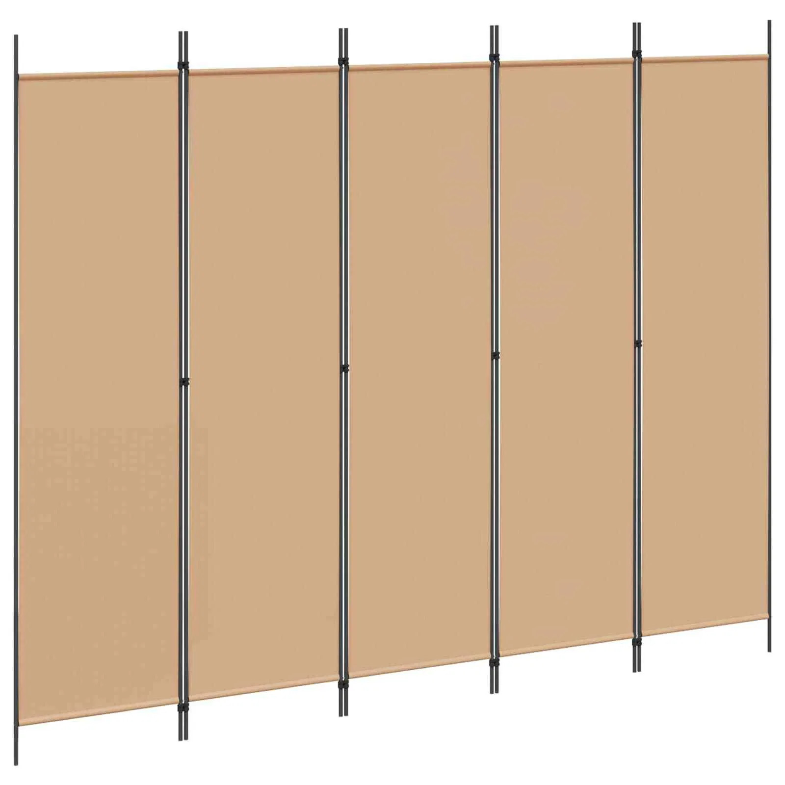 5-Panel Room Divider Beige 98.43 x 78.74 in Fabric