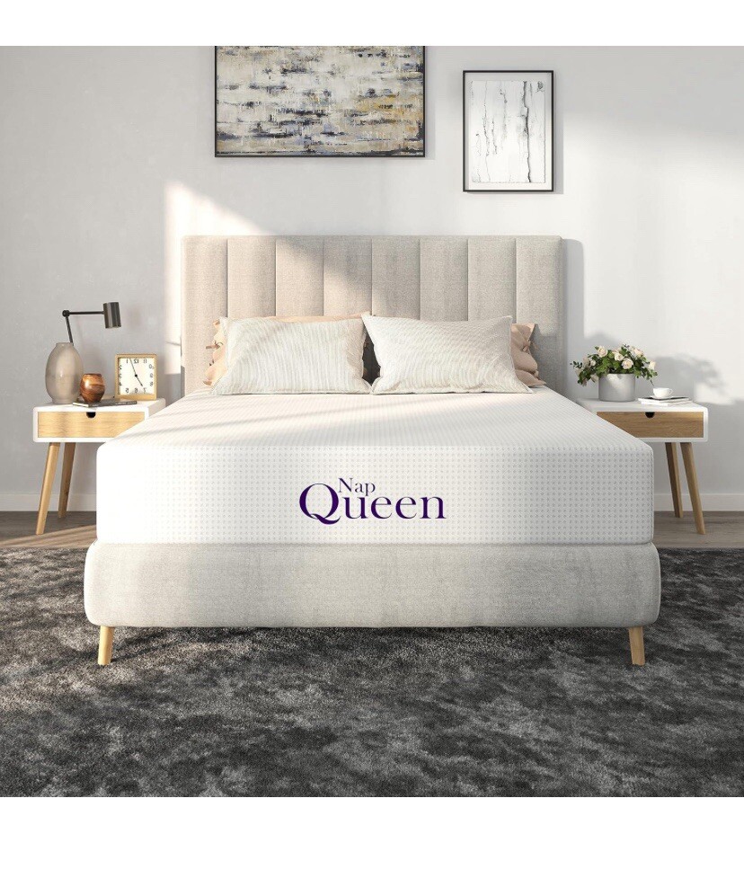 NapQueen 8 Inch Full Size Mattress, Bamboo Charcoal Memory Foam Mattress