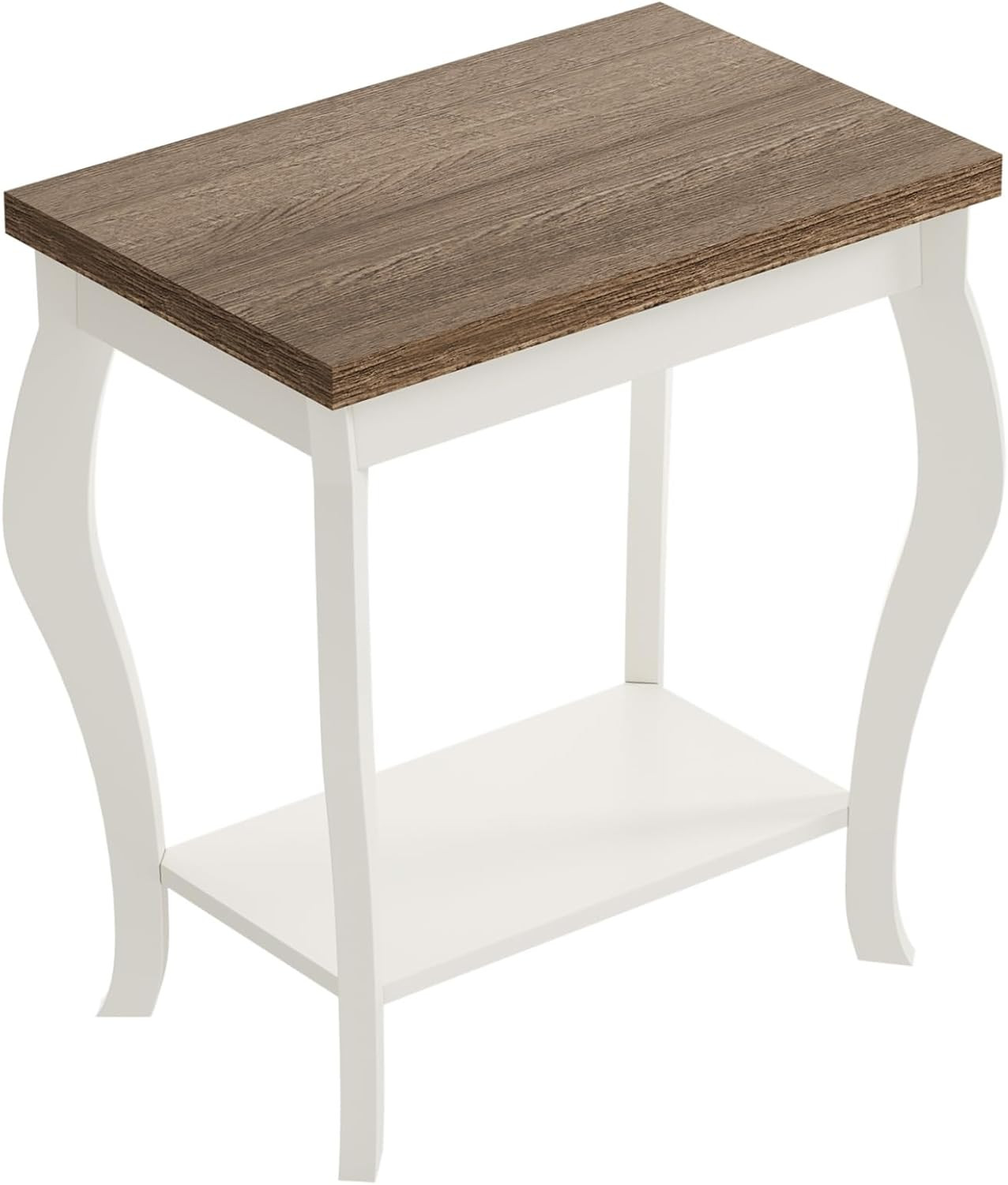 End Tables Living Room, with Curved Legs | Side Tables, for Small Spaces, Soft W