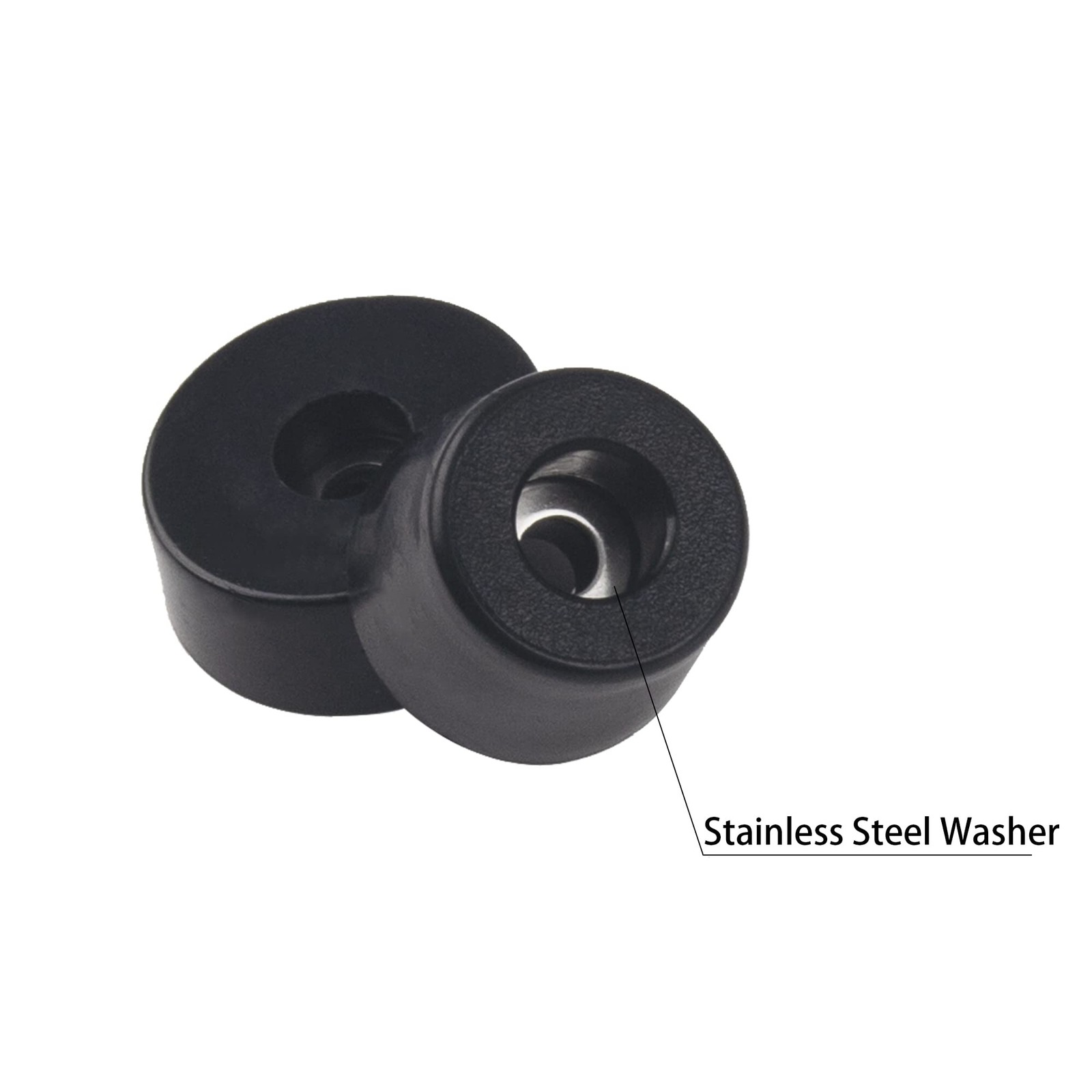 72Pcs Medium Hard Cutting Board Rubber Bumper Feet with Stainless Washer Scre…