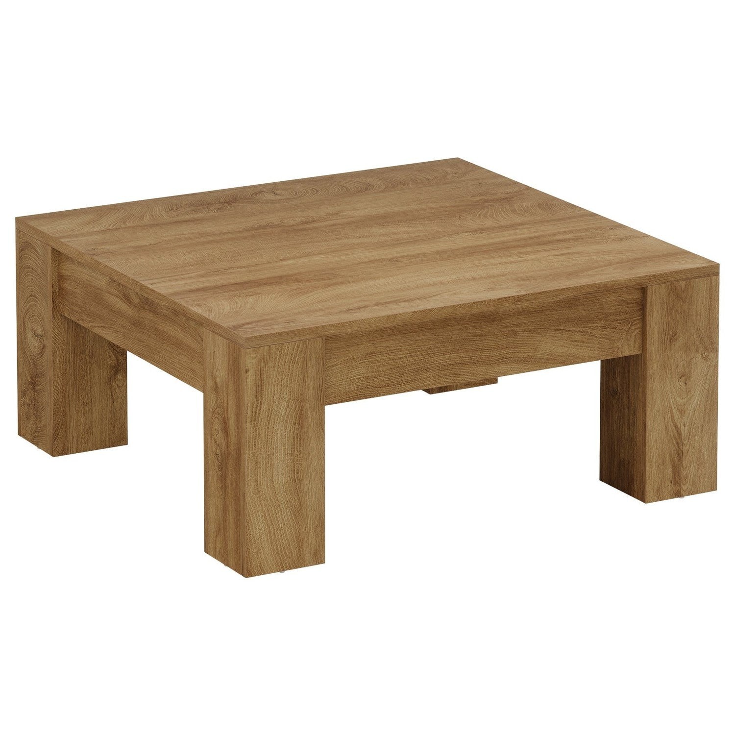 39″ Square Coffee Table, Farmhouse Wood Coffee Table with Sturdy Legs