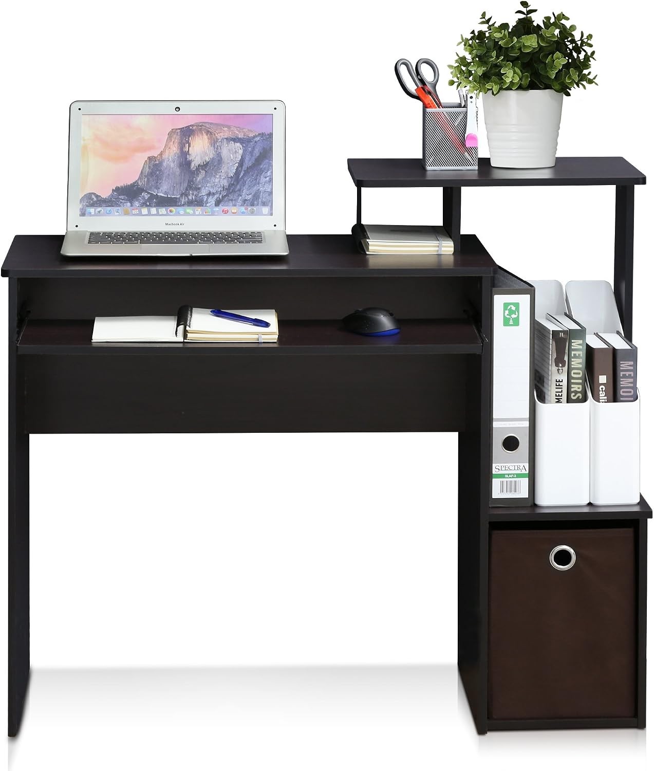 Econ Multipurpose Home Office Computer Writing Desk regular Dark Walnut