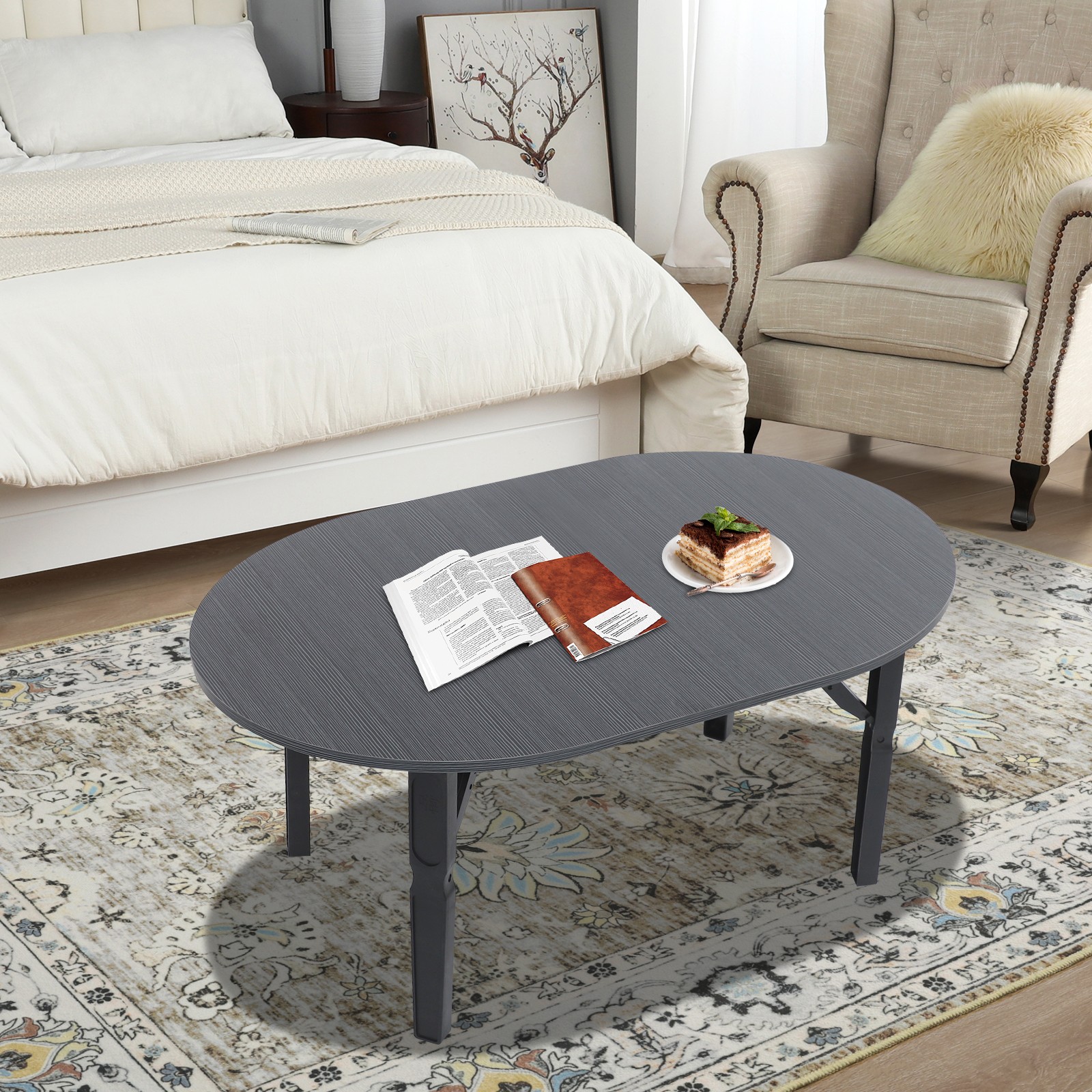 Portable Folding Coffee Table Foldable Small Coffee Table for Living Room