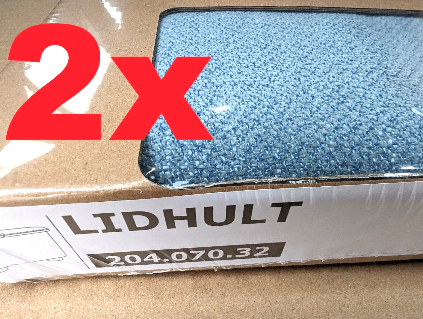 2x Ikea LIDHULT Armrest Cover Slipcover GASSEBOL BLUE GRAY *Genuine* New! SEALED