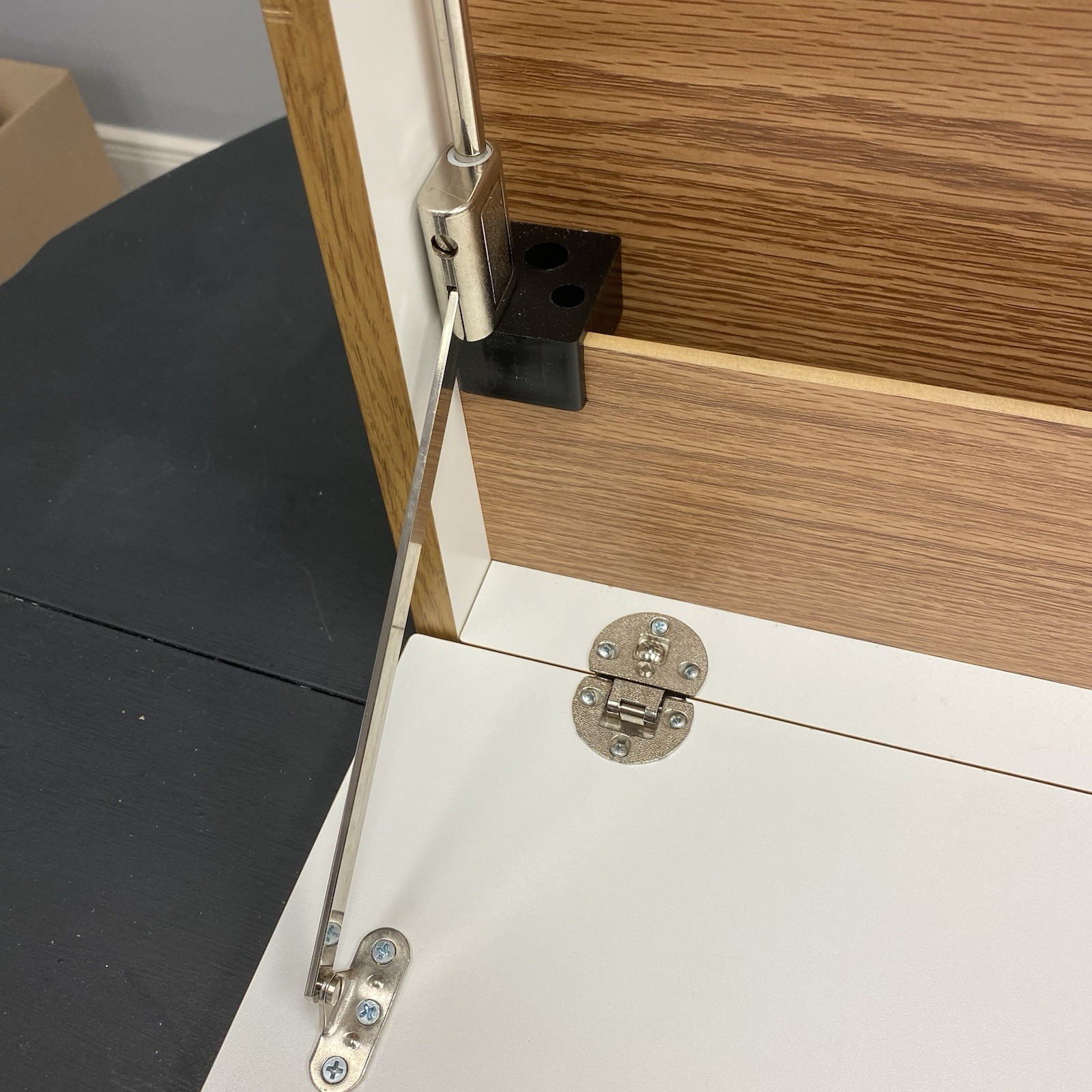 Oak Finish Wall Mount Pull Down Desk/laptop Workstaion Home Office