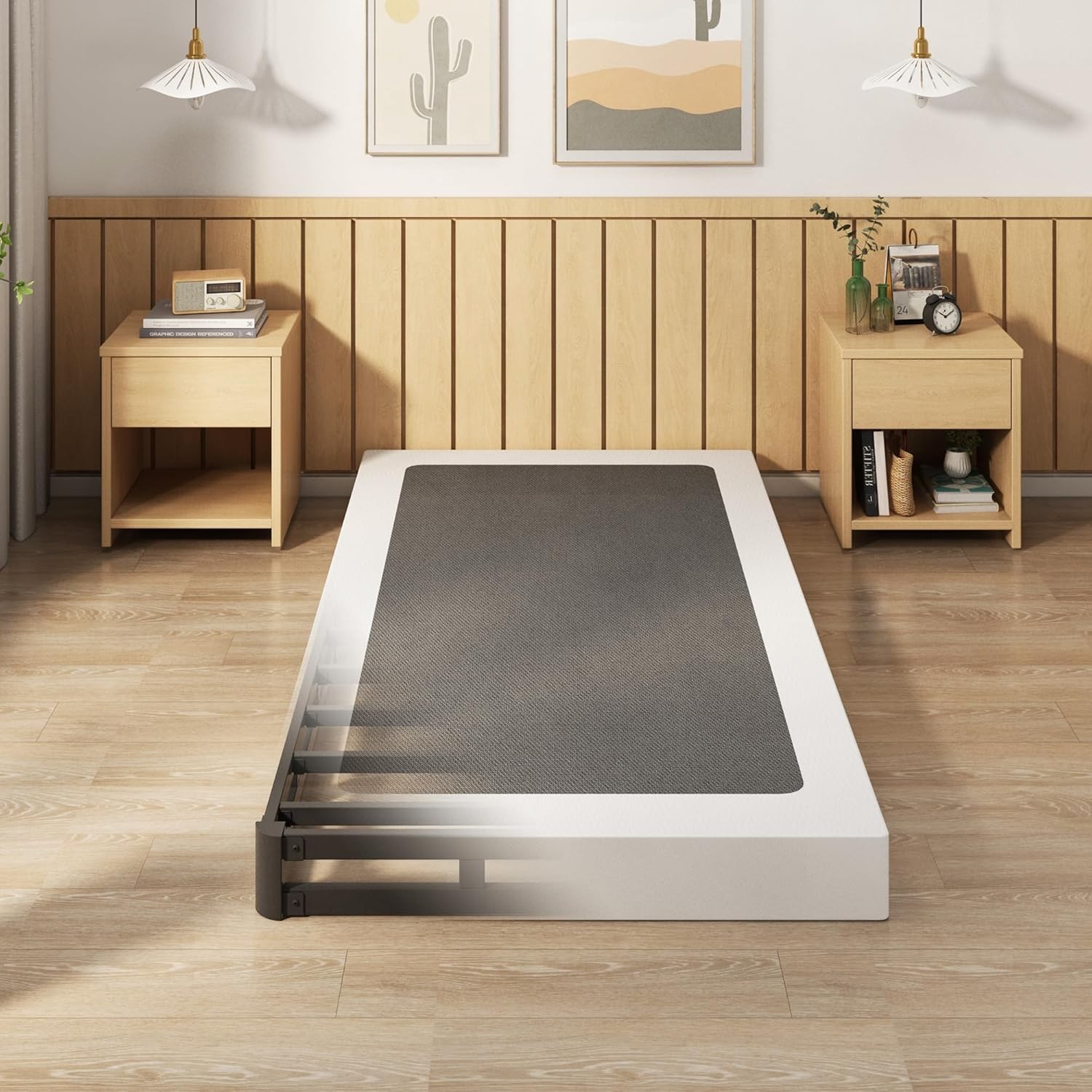 5 Inch Twin Box Spring Bed Base 1500 LBS Heavy Duty Metal Mattress Foundation