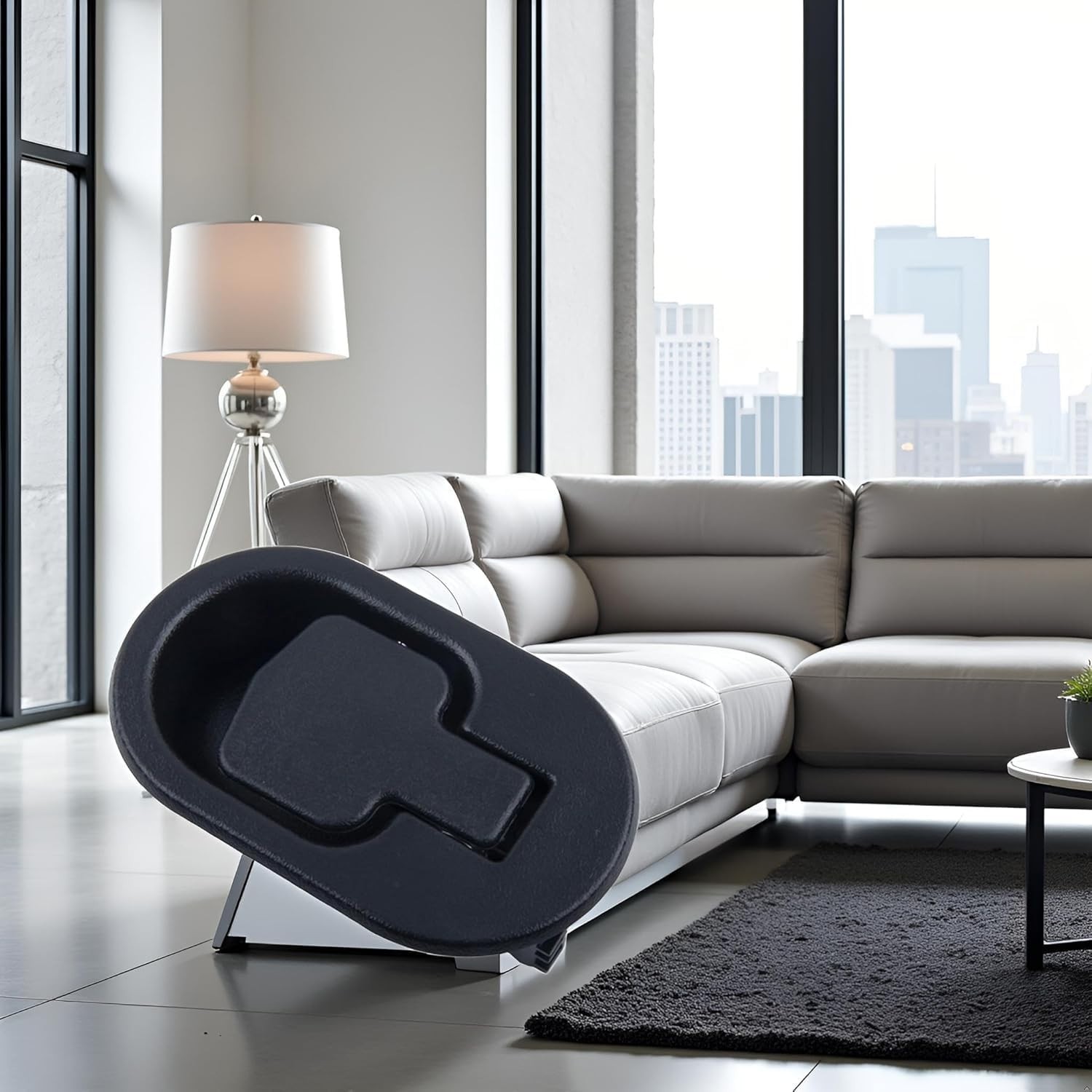 Durable ABS Plastic Recliner Release Handle – Easy Installation, Black Finish