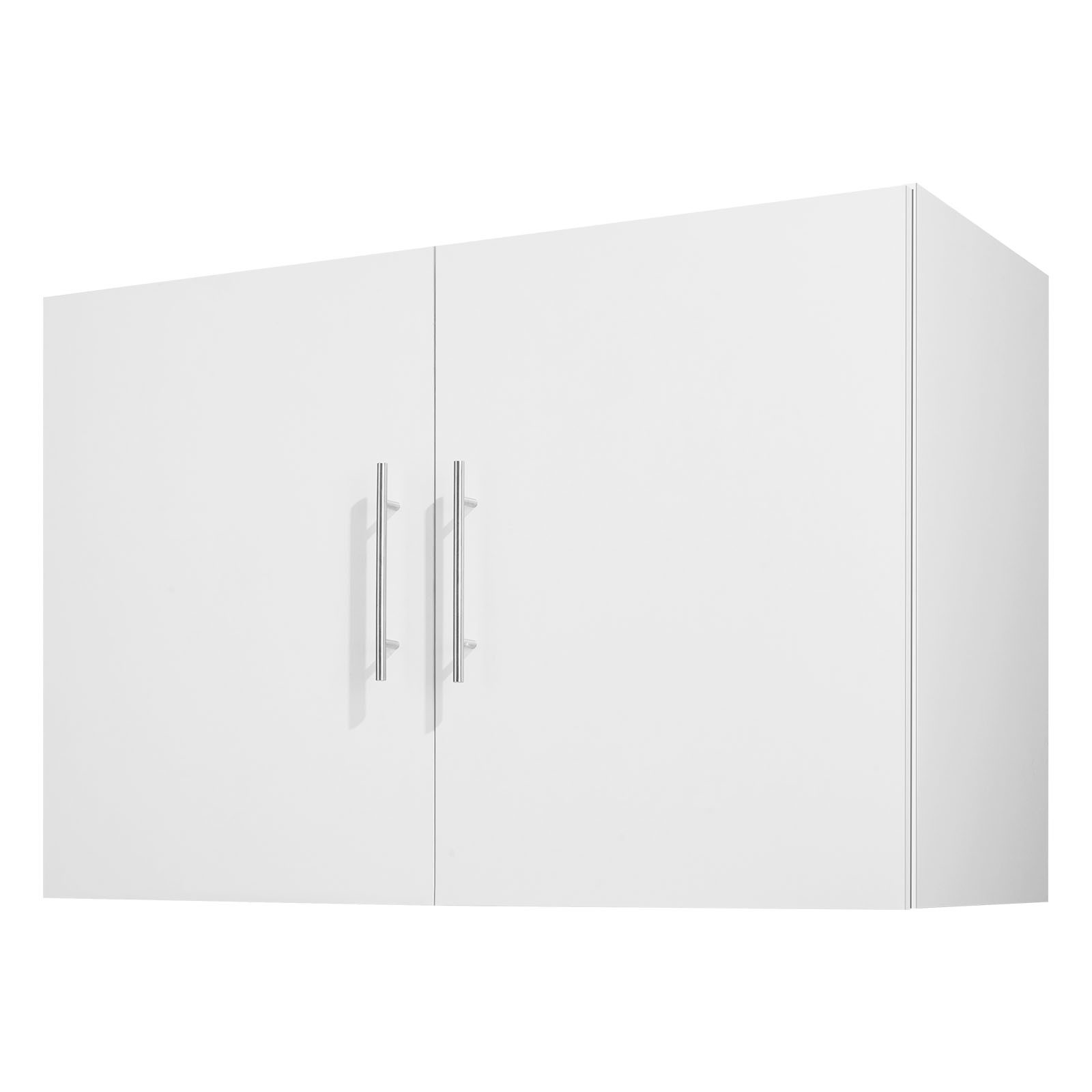 VEVOR Laundry Room Wall Cabinet 2-Tier Cupboard Storage 36 in with 2 Doors White