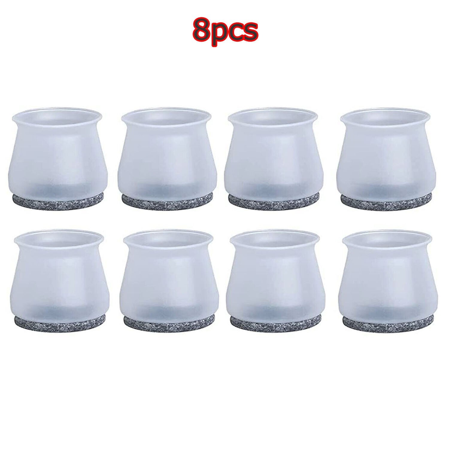8x-64x Silicone Felt Slider Chair Leg Protector For Hardwood Floor Fit All Shape