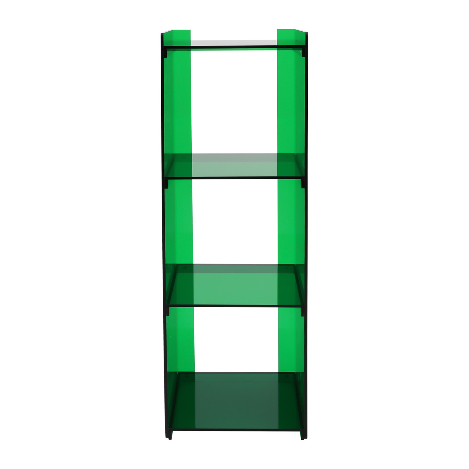 Green Acrylic Storage Bookcase, Standing Display Bookshelf 43.3*13.8*11.8in