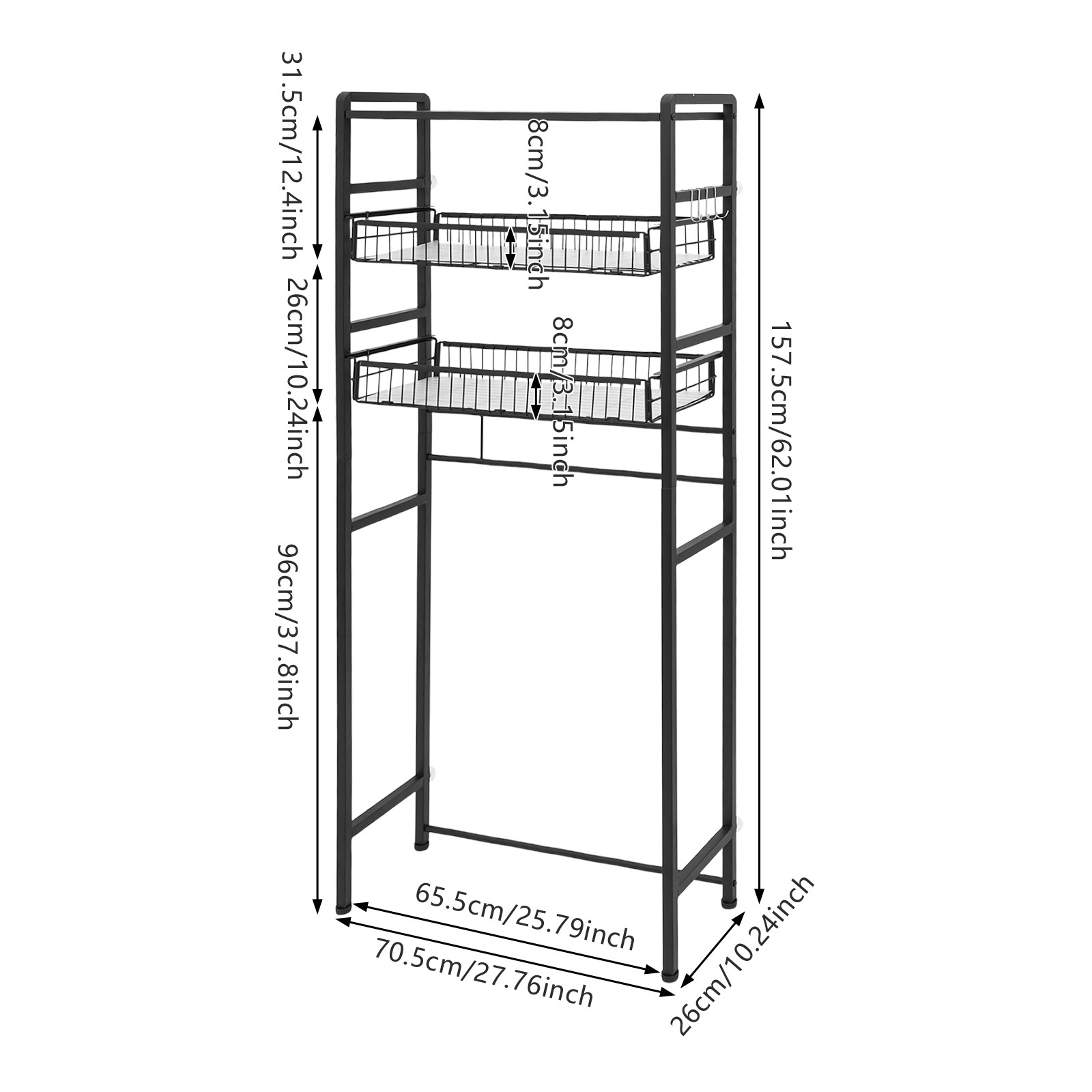 Washing Machine Storage Cabinet Laundry Room Storage & Organizer Standing Shelf