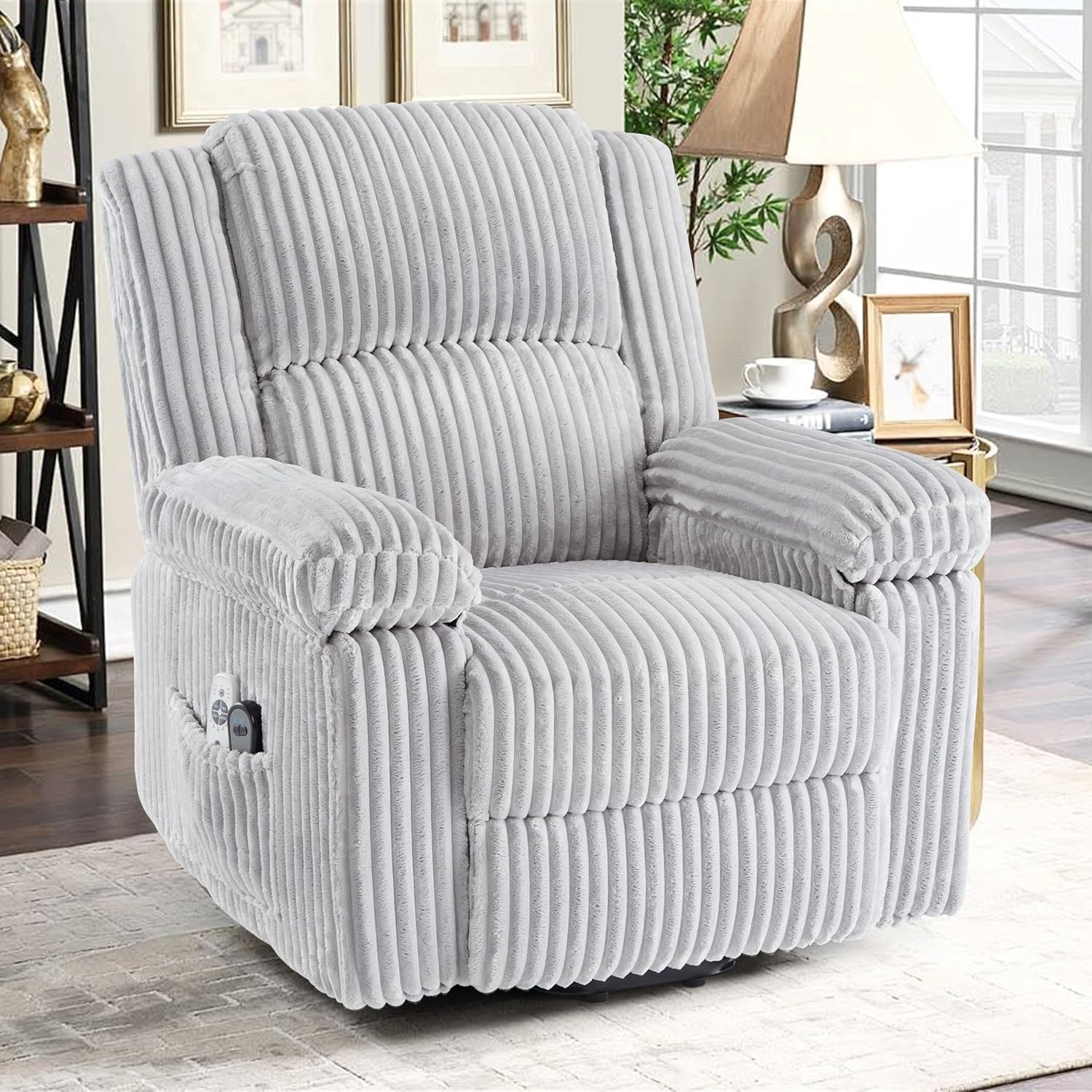 Power Lift Recliner Chair w/ Heat & Massage, Electric Stand Up Recliner 400LB