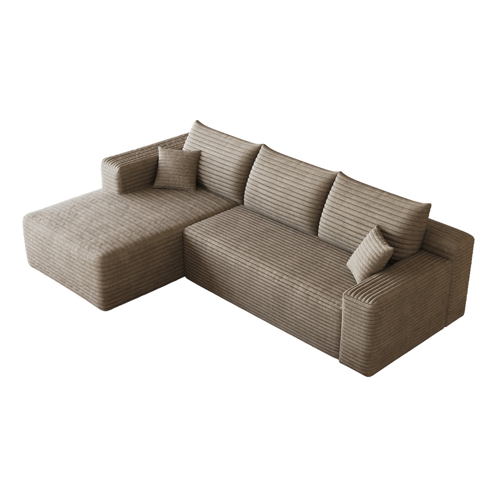 95″ L Shape Couch Comfy Sectional Boneless Sofa with Left Chaise for Living Room