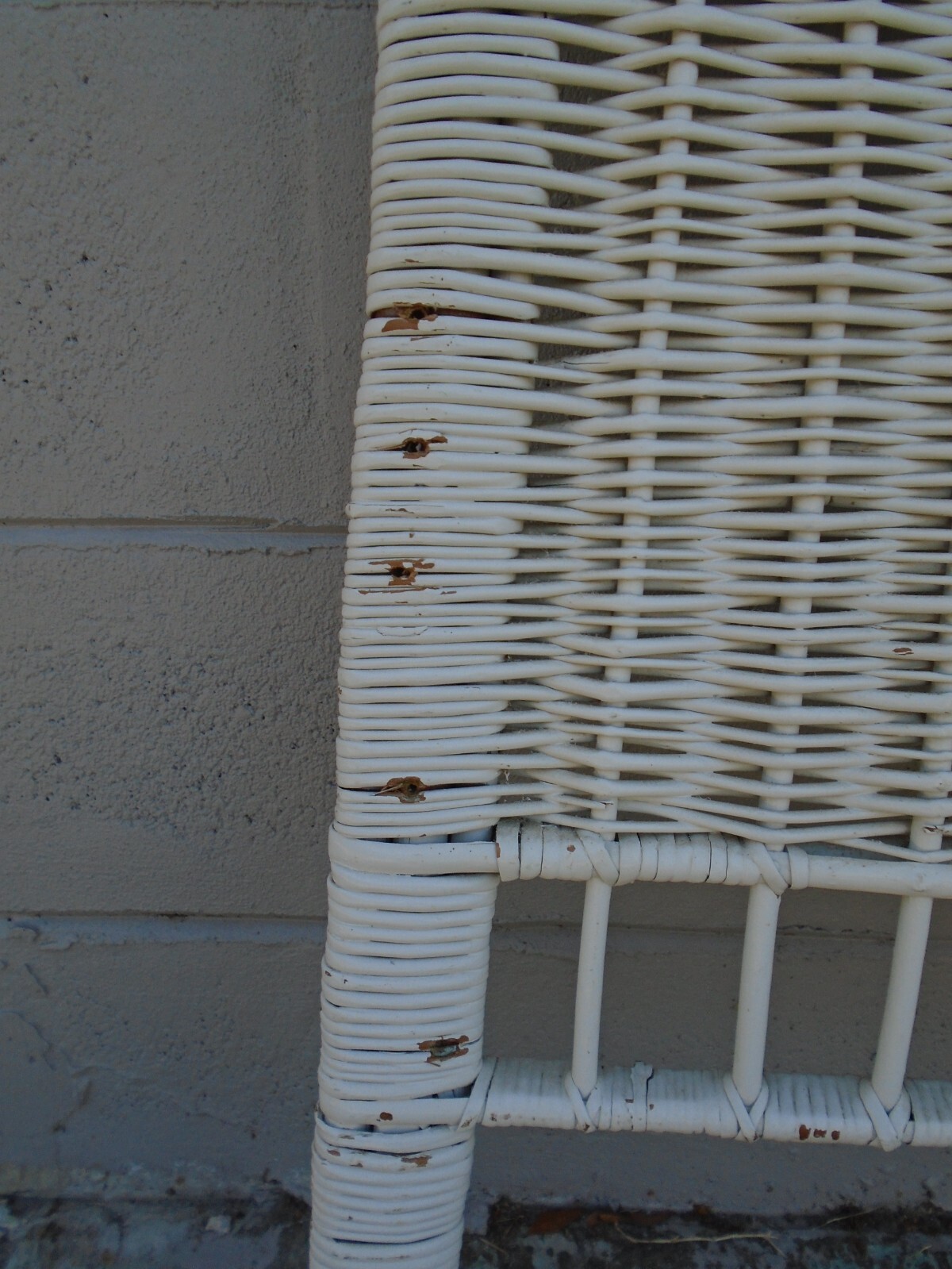 Pair Thick Wicker Twin size headboards 2 Regency Rattan Bamboo Mid century MCM