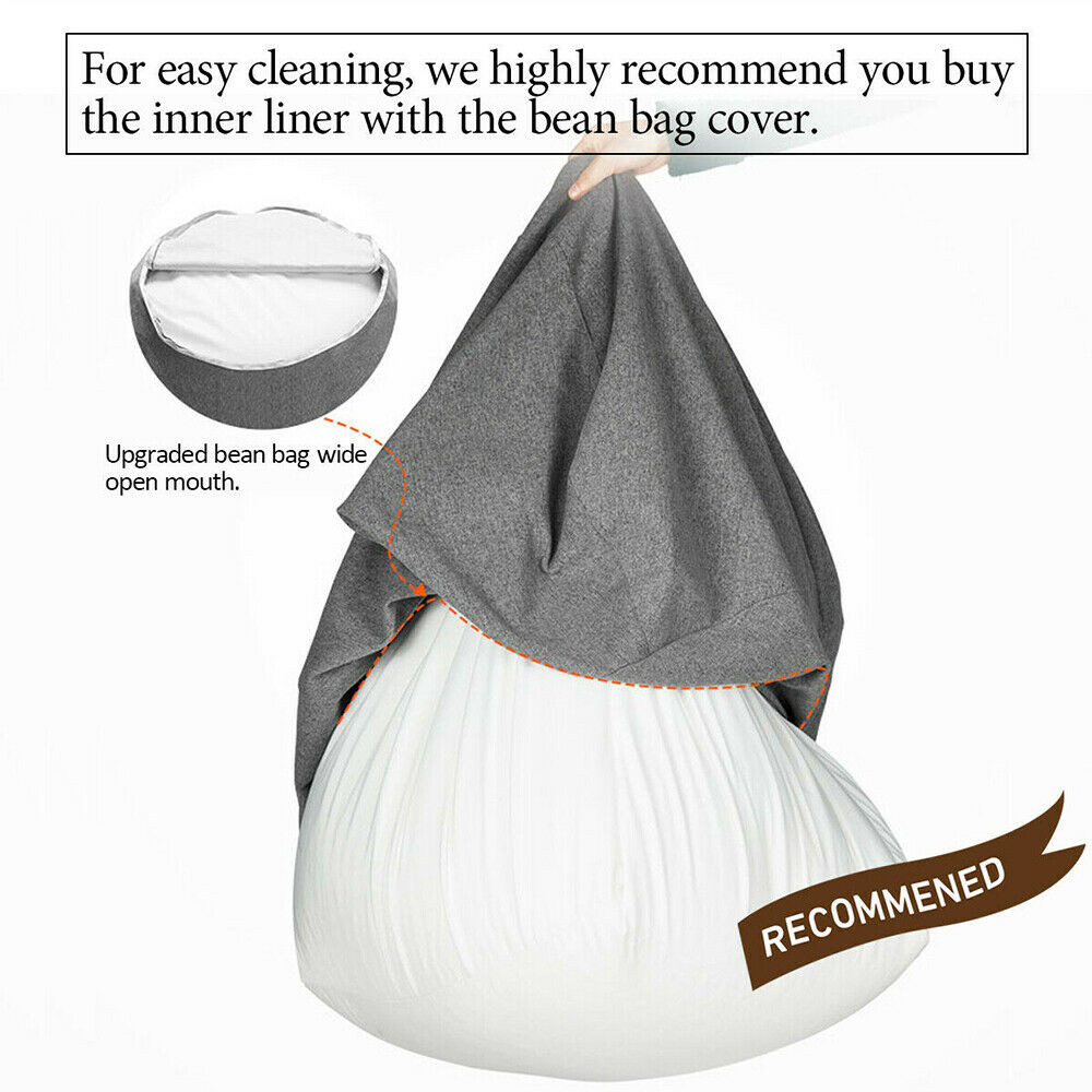 Large Bean Bag Chair Cover Indoor For Adults Kids Lazy Lounger Couch Sofa Cover