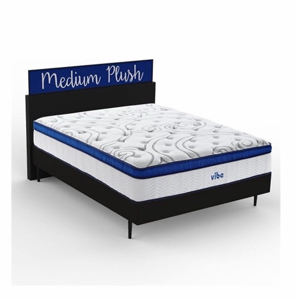 Vibe 12″ Queen Hybrid Mattress Medium Plush, Low Motion Transfer, Ortho Support