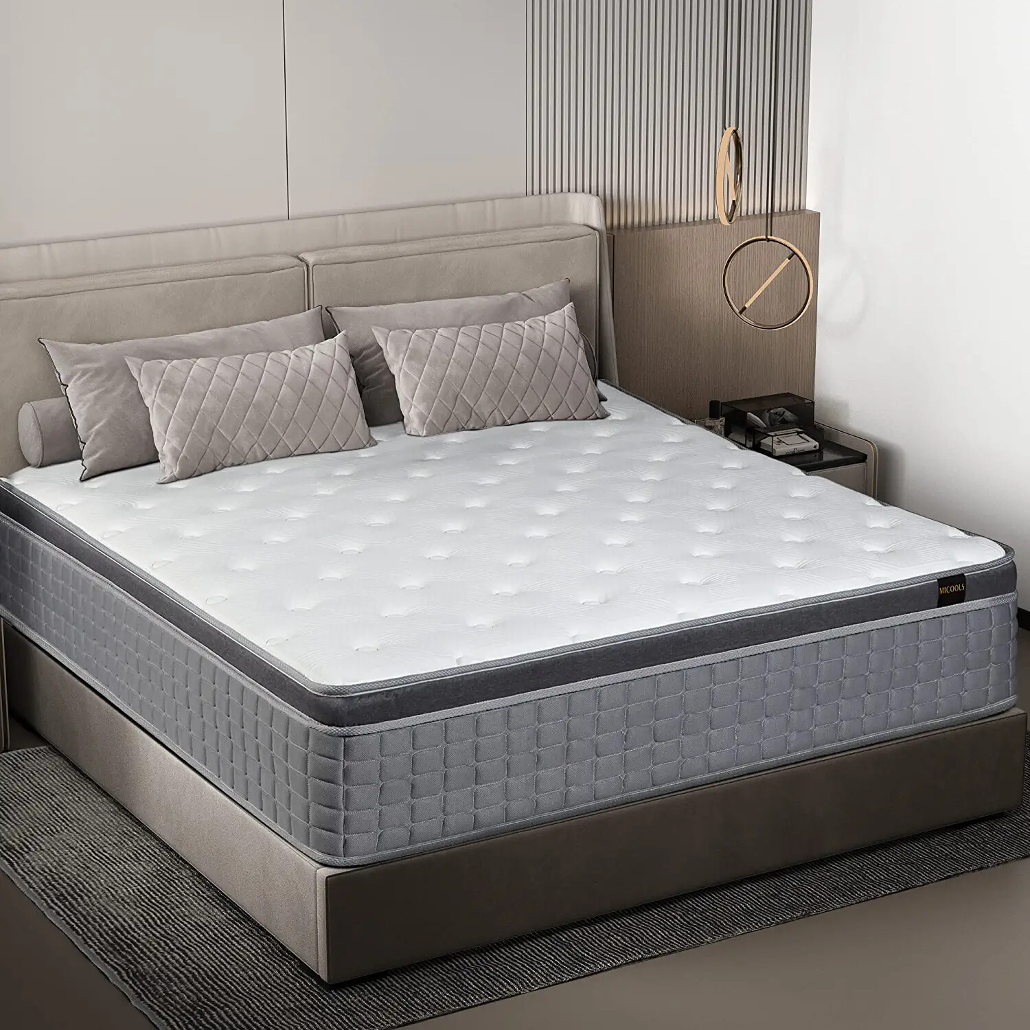 MICOOLS 12 Inch Mattress Twin Full Queen King Bed Size Luxury Mattresses 7 Zone