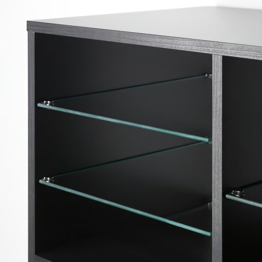 IKEA Kallax Glass Shelf Insert 2 x Pack Storage Unit 33cm x 38cm + Hardware NEW