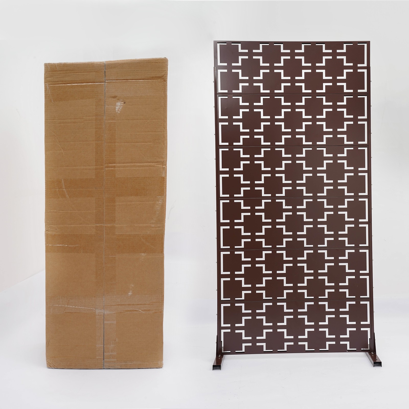 35.5*16*72in Decorative Privacy Screen, Lattice Shape Privacy Screen Fence Panel