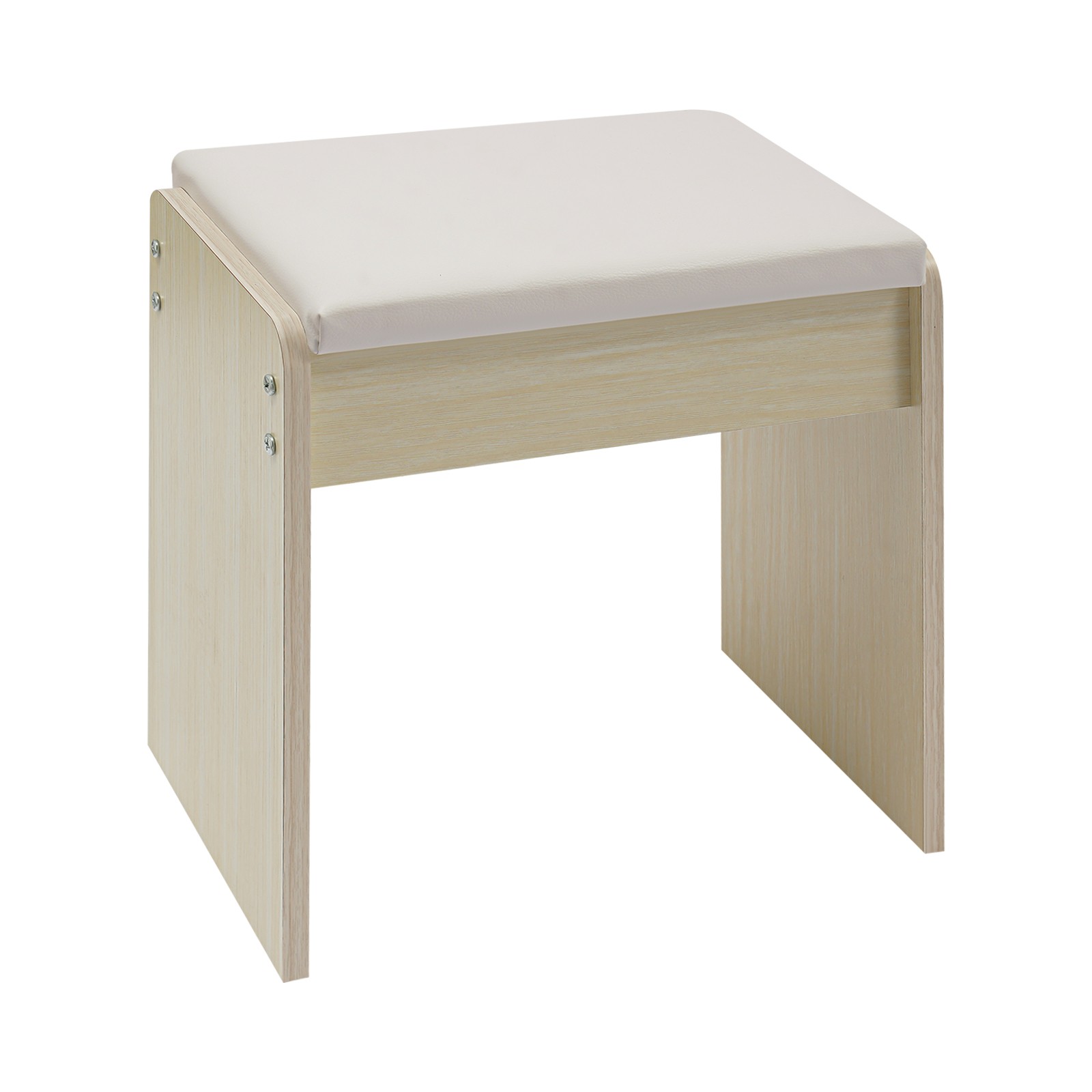 Vanity Table with Mirror Compact Makeup Vanity with Storage Compartments&Stool