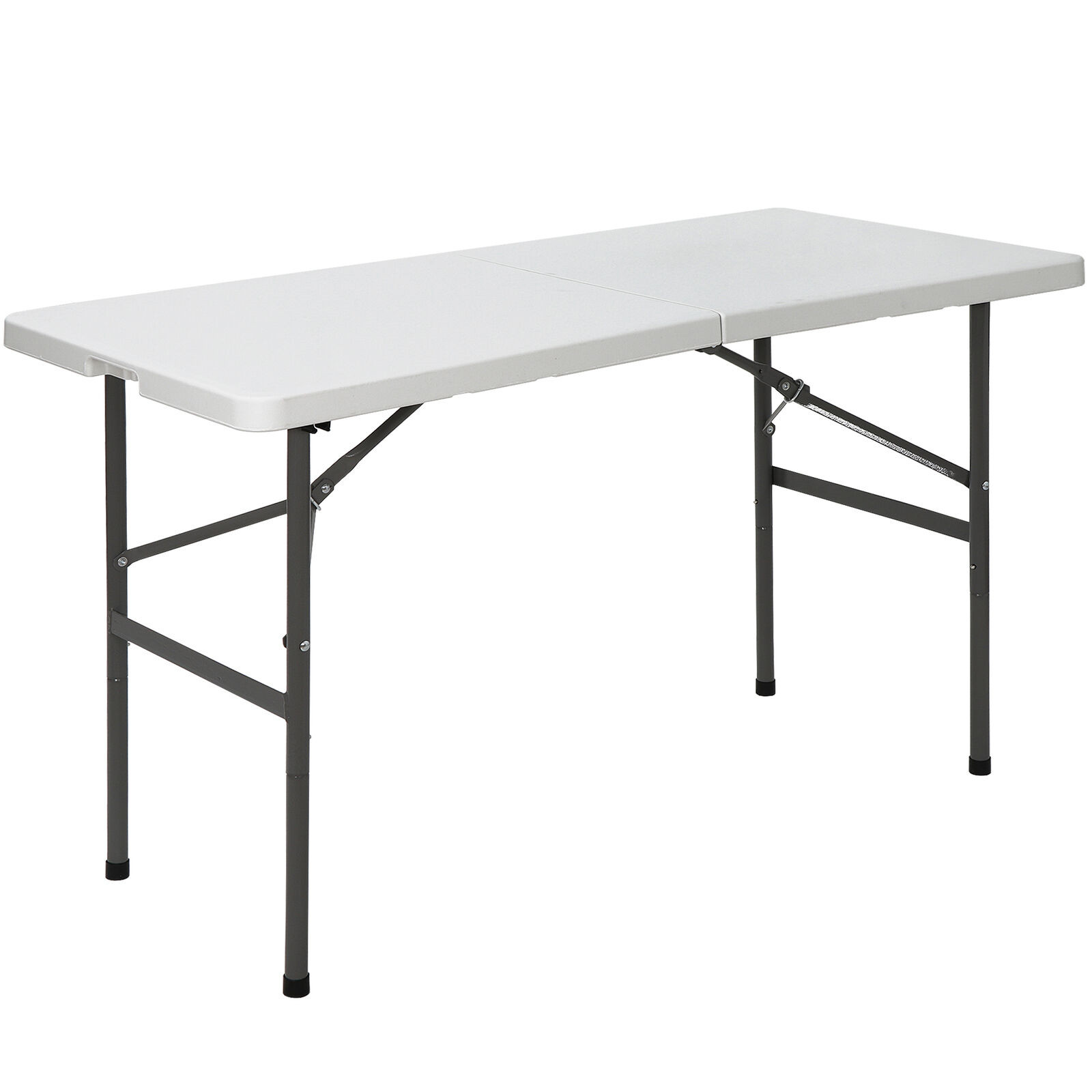 4ft Folding Table Lightweight Camping Party Picnic BBQ Table Garden White/Black