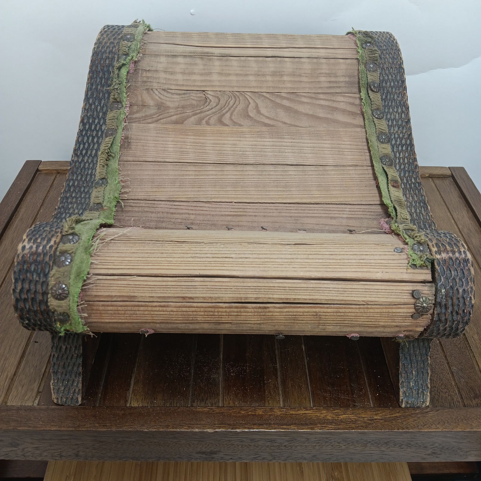 Sleigh~Style Gout Stool / Will need to be recovered or finished ~ Victorian