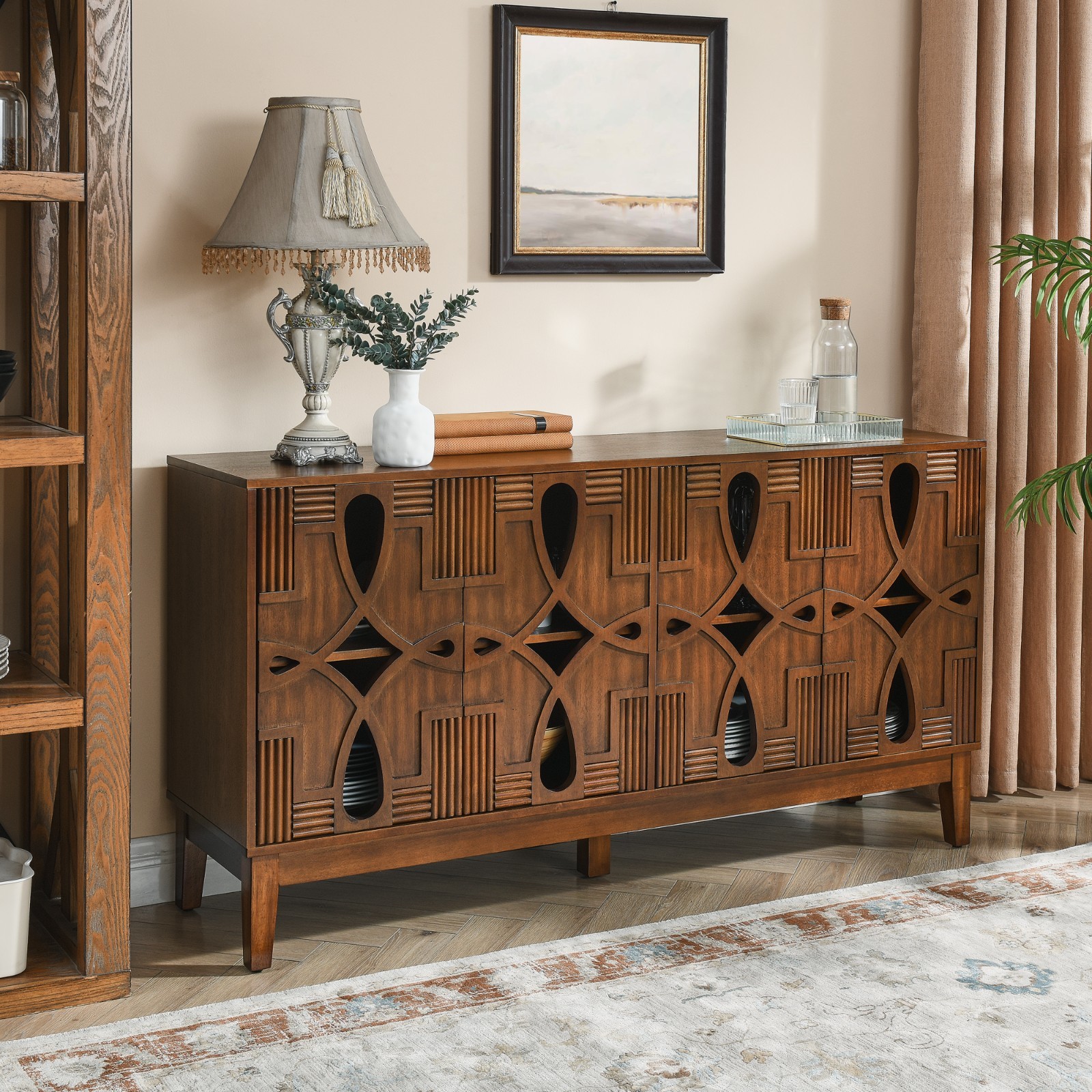 Mid Century Modern Sideboard Buffet Storage Cabinet TV Stand Media Console Table