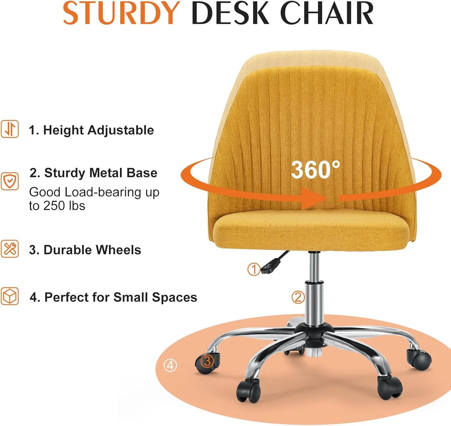 Multi Color Comfy Office Chair with Rolling Wheel Adjustable Computer Task Chair