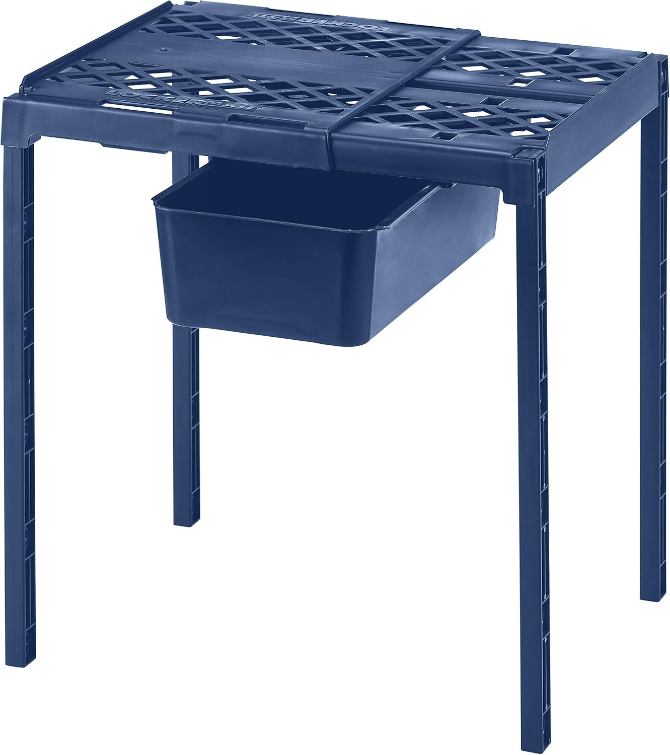 Locker Shelf Adjustable Extends to Fit w/ Storage Drawer for School Gym Work
