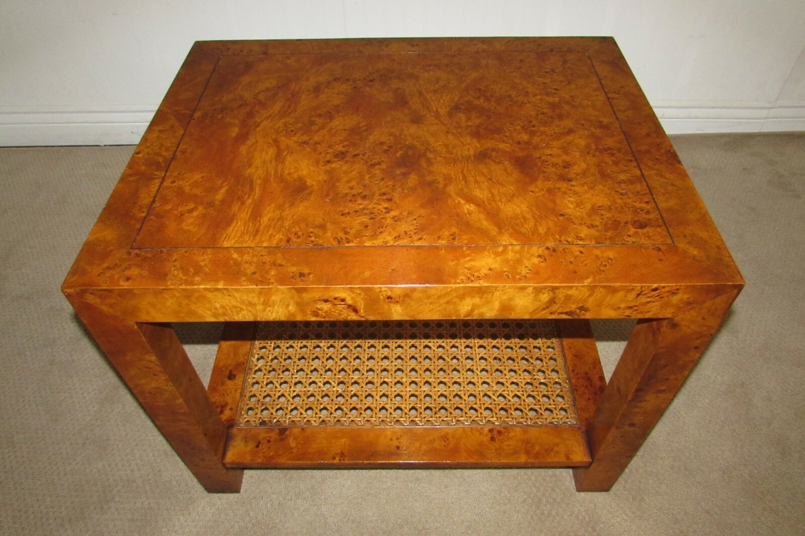 VINTAGE JOHN STUART CARPATHIAN ELM TWO TIER END TABLE, COFFEE TABLE