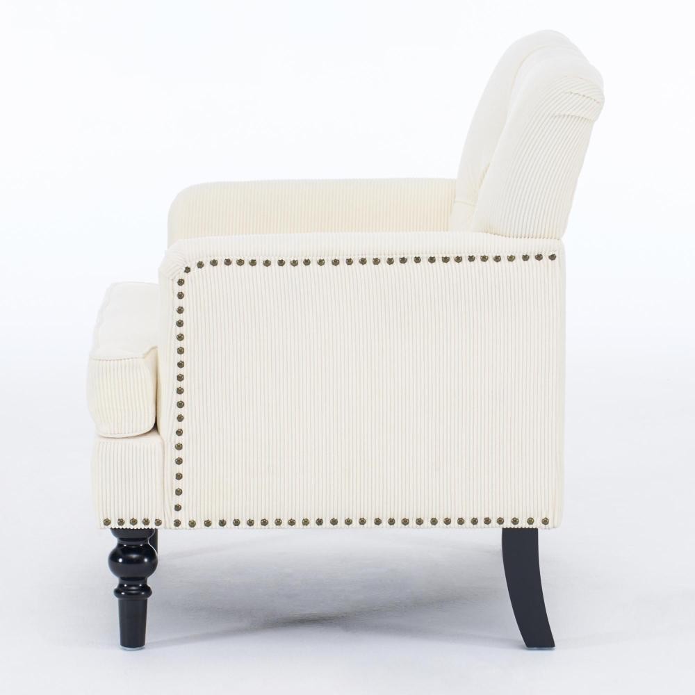 Tufted Club Chair with pillow, Accent Chair, Upholstered Button Armchair
