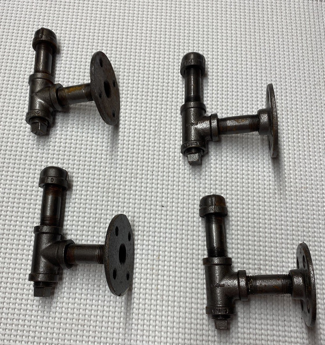 4 Pack Pipe Floating Shelf Bracket Heavy Duty Black Brackets Iron Shelving