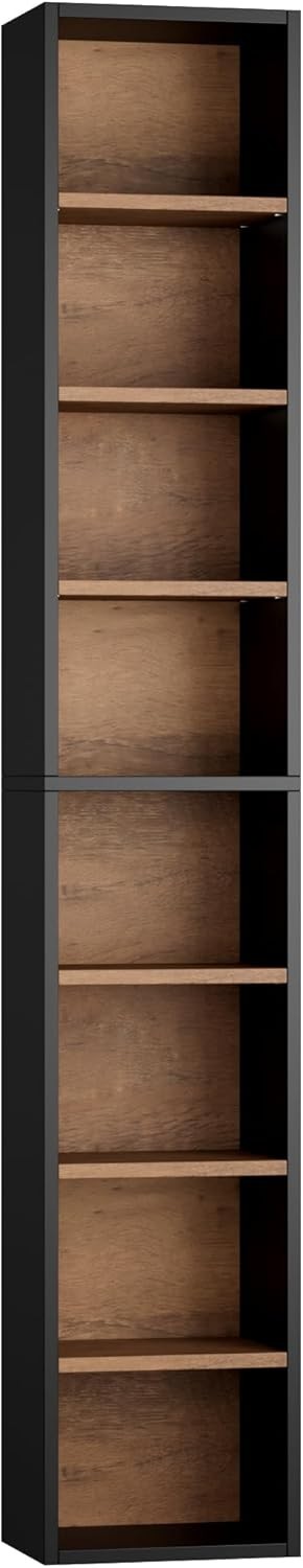 8-Tier Media Tower Rack 11.6 X 9.3 X 71 Inches CD DVD Slim Storage Cabinet