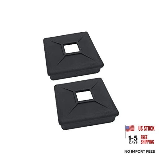 4″ Square Rubber Bumper Plug End Cap Cover RV Camper Trailer – 2 Pack