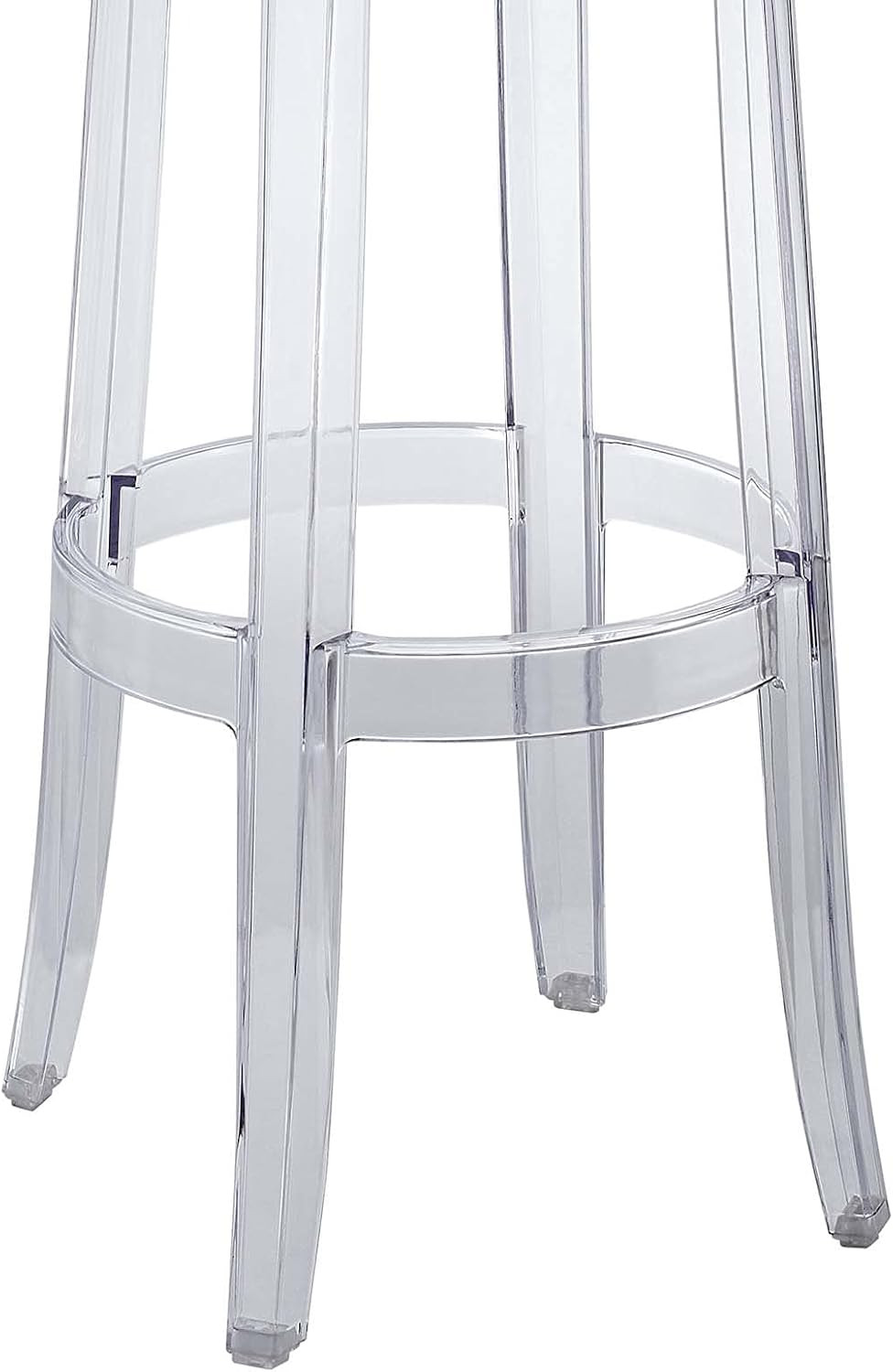 Casper Modern Acrylic Bar Stool in Clear – Fully Assembled