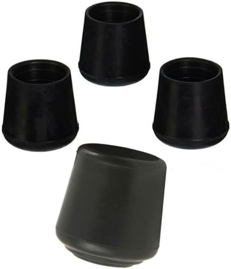 4 Pieces Table Chair Rubber Leg Tips Caps,1-1/4 Inch,Black