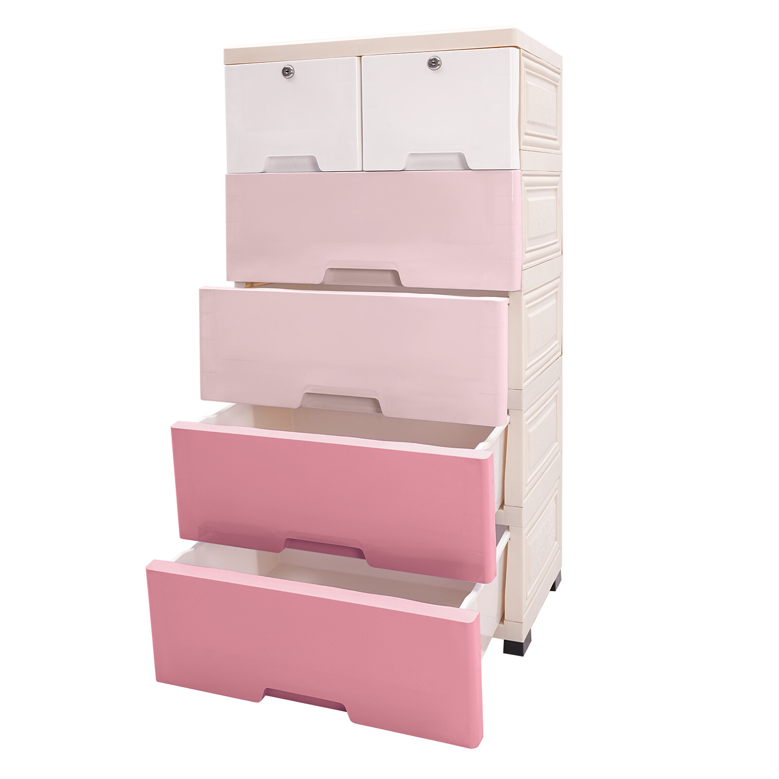 Plastic Drawers Dresser Storage Cabinet Dresser Organizer with Drawers US~