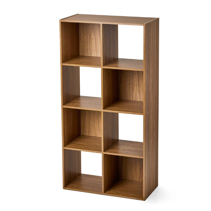 Mainstays 8 Cube Storage Organizer, Warm Walnut