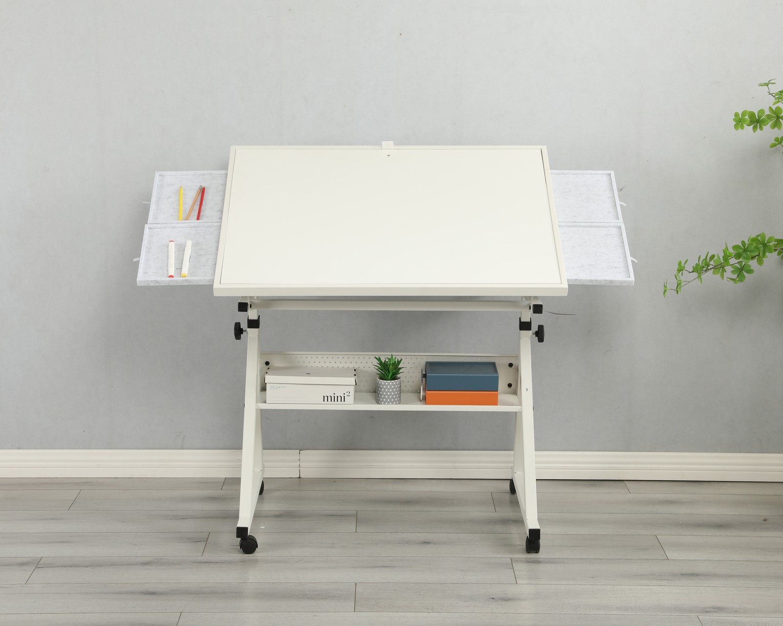 1500 Piece Jigsaw Puzzle Table Board for Adults, Metal with 4 Trays White