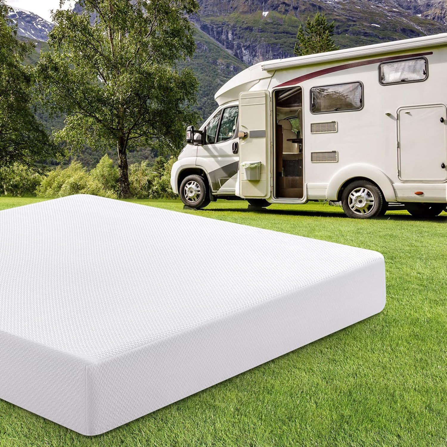 Short King RV Mattress 10 Inch Memory Foam Mattresses with Tencel Cover FREE …