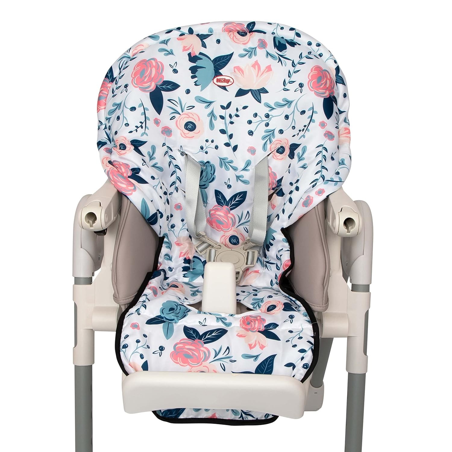 Floral Print High Chair Cover – Water-Resistant, Plush & Secure Fit 3/5 Point