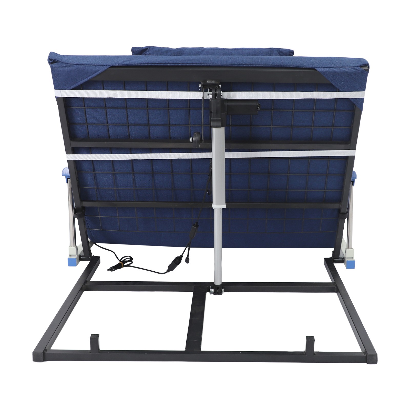 Electric Bed Lifting Backrest with Guardrails & Tray Table 2°-80° Remte Control