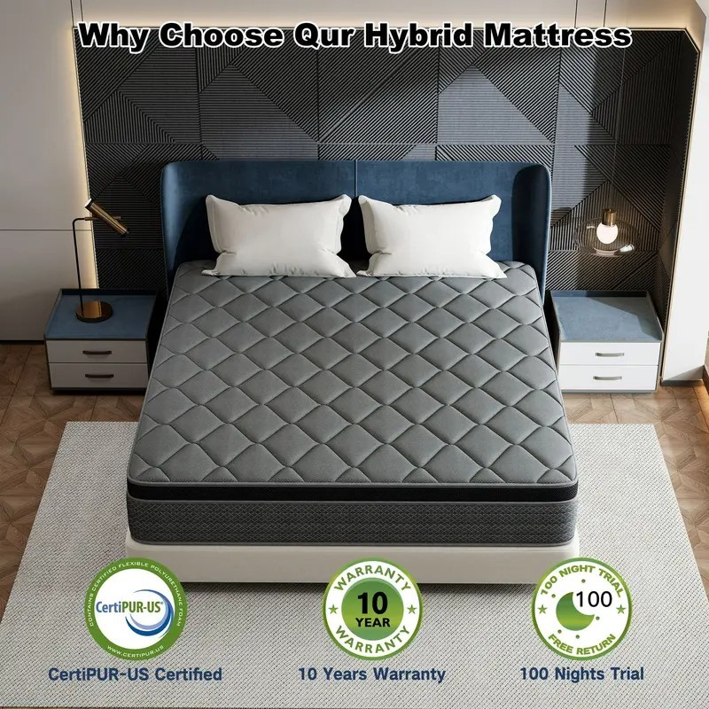 14 12”Mattress In a Box Gel Memory Foam Pocket Spring Twin Full Queen King Size