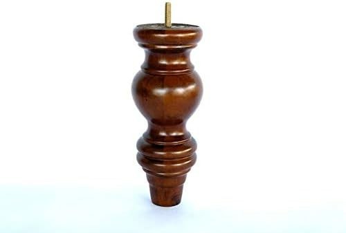 8″ Tall Wooden Turned Feet/Sofa/ Chair/ Ottoman Leg Brown Walnut ( Pack of 4 )