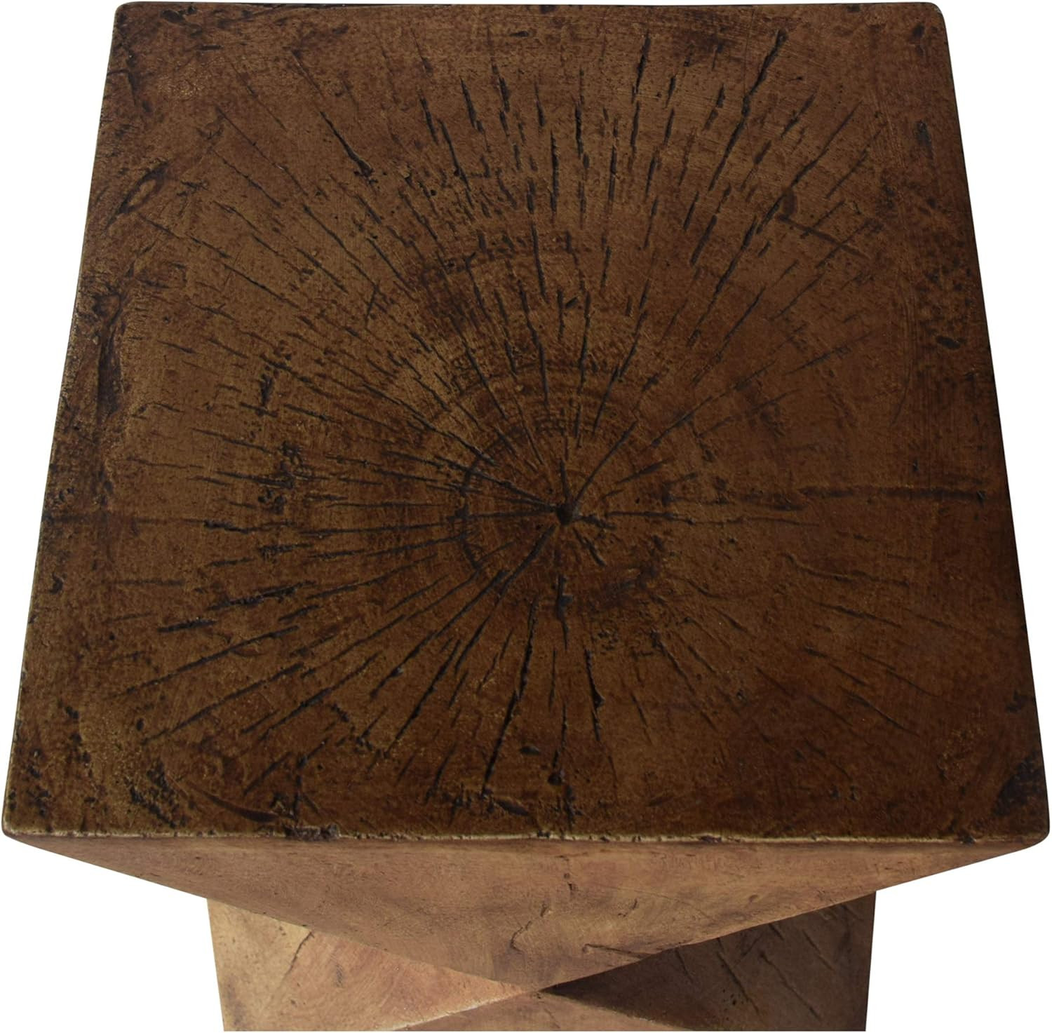 Manuel Light-Weight Concrete Accent Table, Natural, 12.5D X 12.5W X 17.75H In