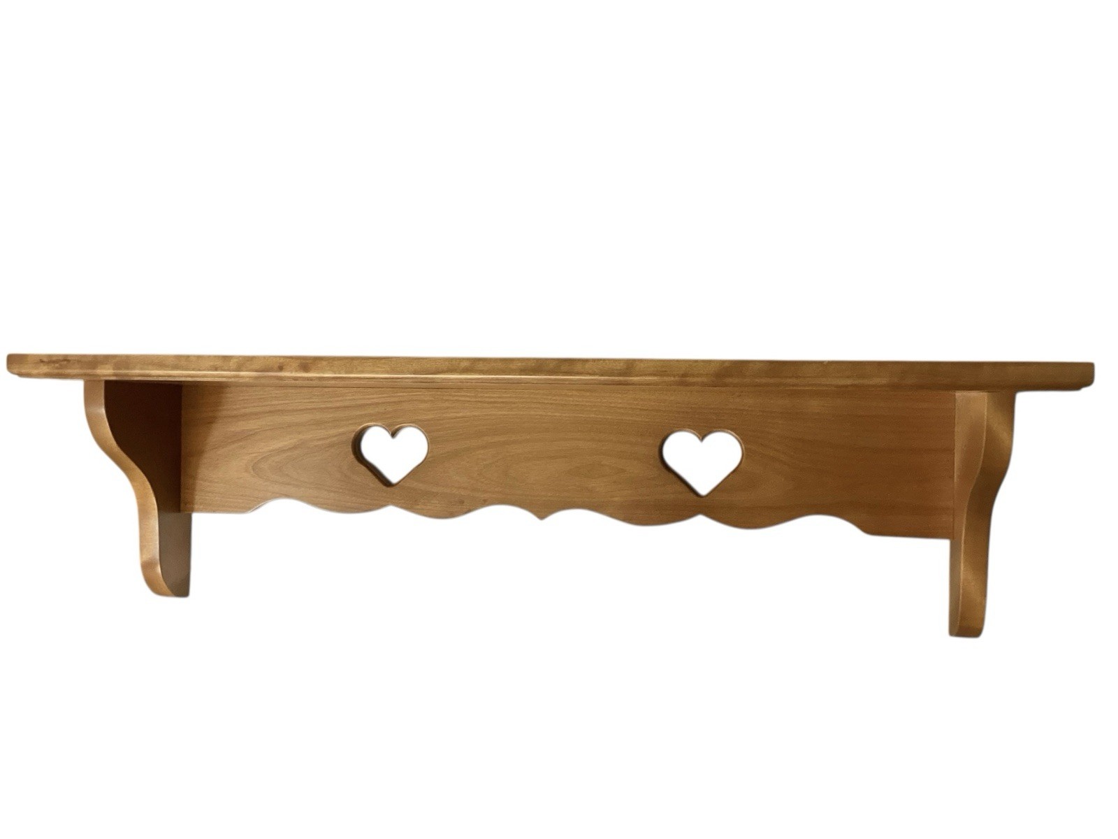VTG Handcrafted Wood Country Farmhouse Rustic Wall Shelf 32 In L 7.25 In D