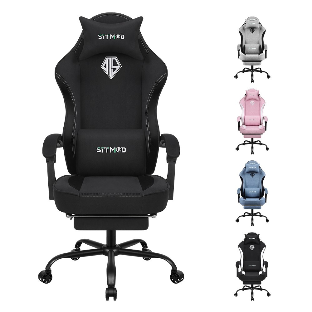 Gaming Chair, Video Gaming Chairs for Adults, Fabric Comfortable Computer Chair
