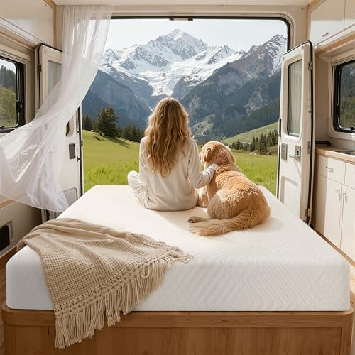 RV Mattress Short King 10in Memory Foam 72×75