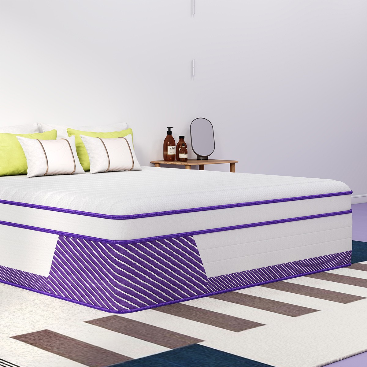 12″ 14″ Gel Memory Foam Mattress Pocket Spring Twin Full Queen King Bed in a Box
