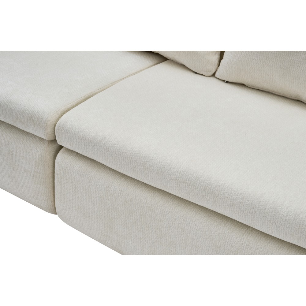 Cloud Modular Sectional Sofa – Shape Boneless Couch w/Ottoman & Deep Fluffy Seat
